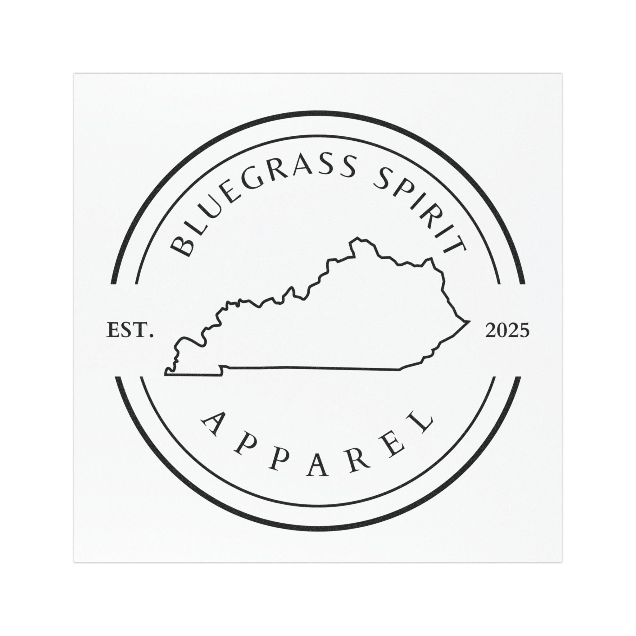 Bluegrass Spirit Apparel Logo Car Magnet – Kentucky Pride, Est. 2025