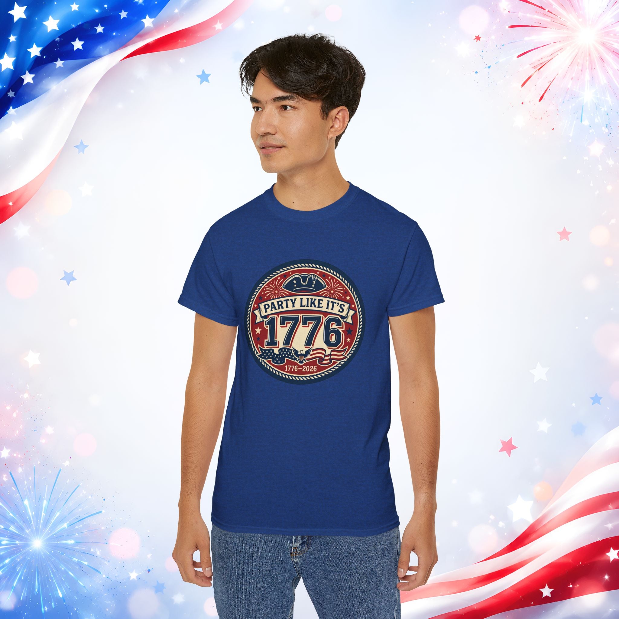 Party Like It’s 1776 T-Shirt | America 250th Birthday 4th of July Patriotic Tee
