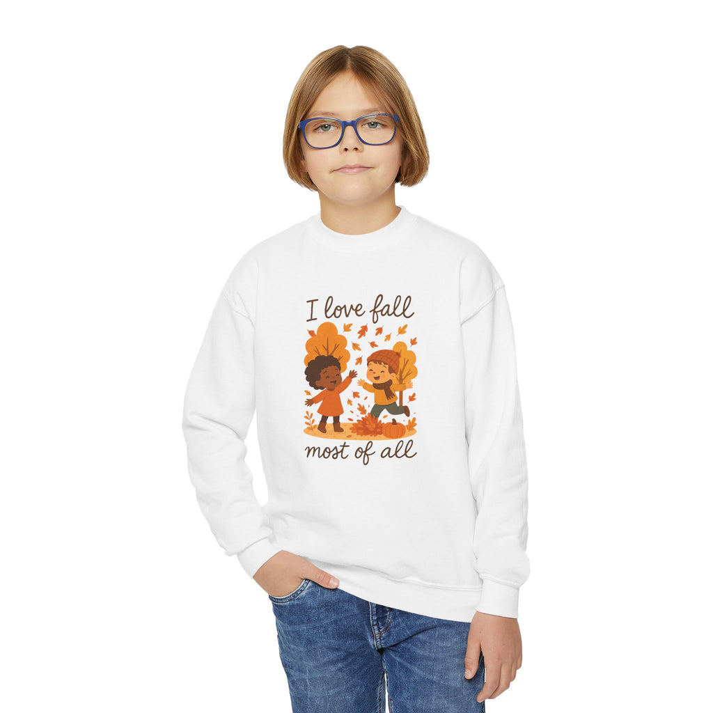 Kids "I Love Fall Most of All" Autumn Sweatshirt