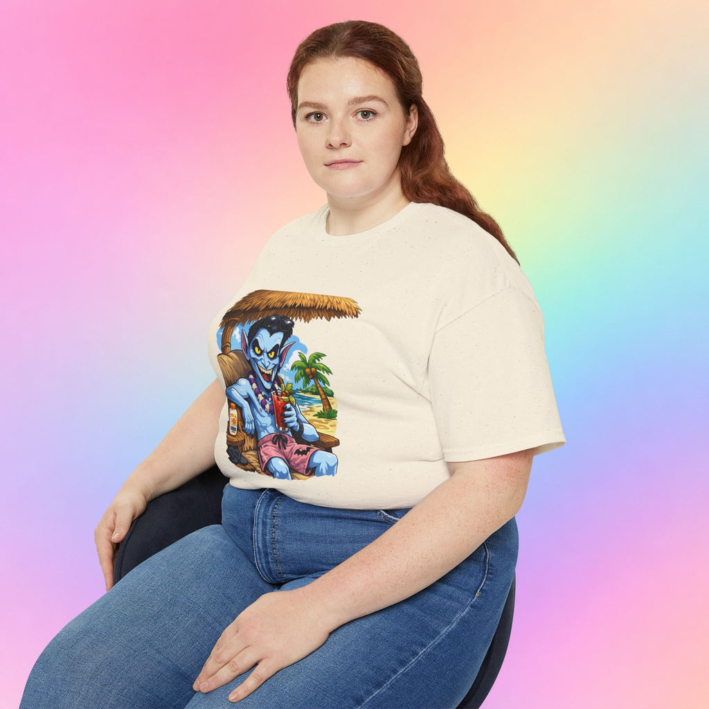Summerween Vampire Beach Vacation T-Shirt | Spooky Summer Halloween Tee