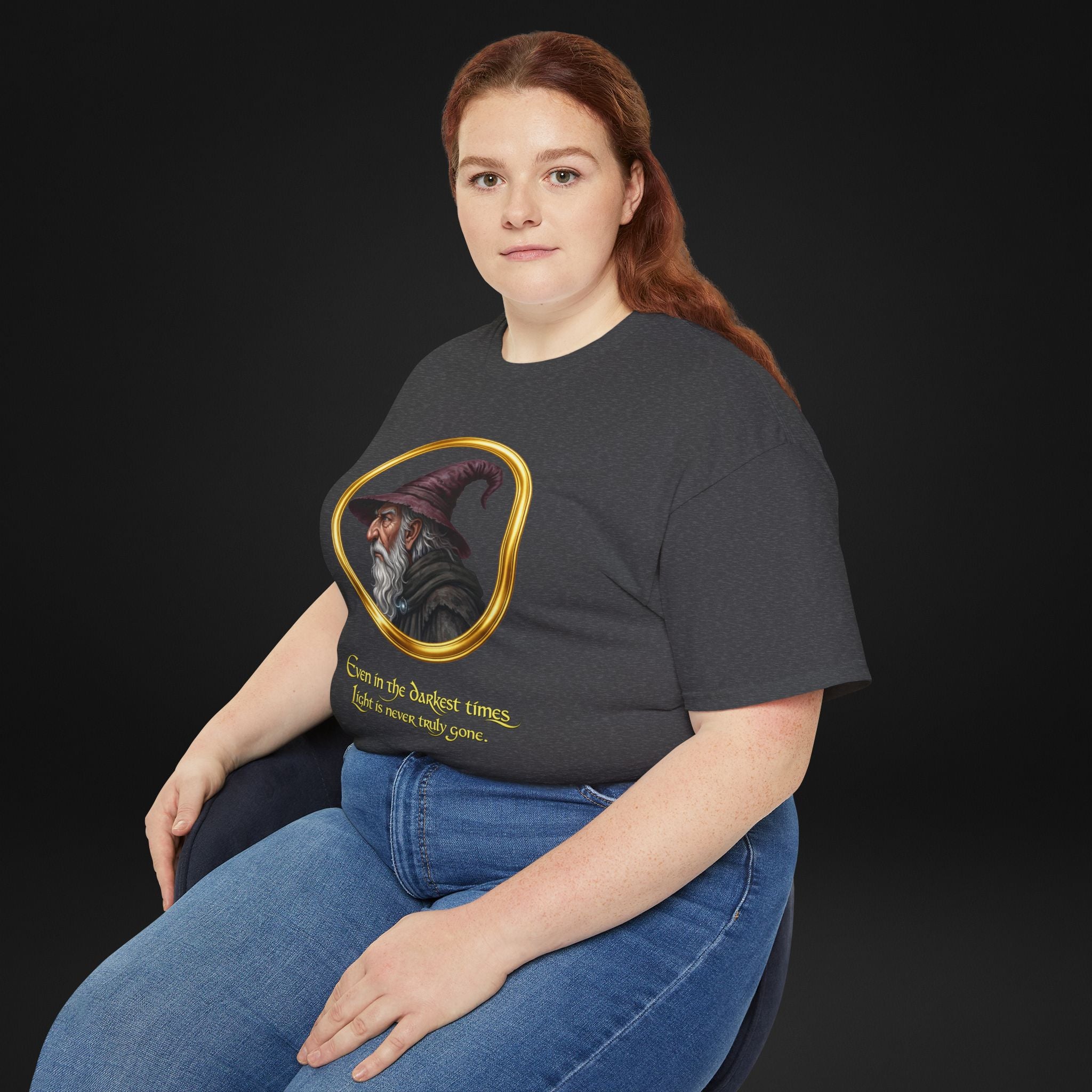 Vintage Wizard Graphic T-Shirt | Fantasy Side Profile Tee