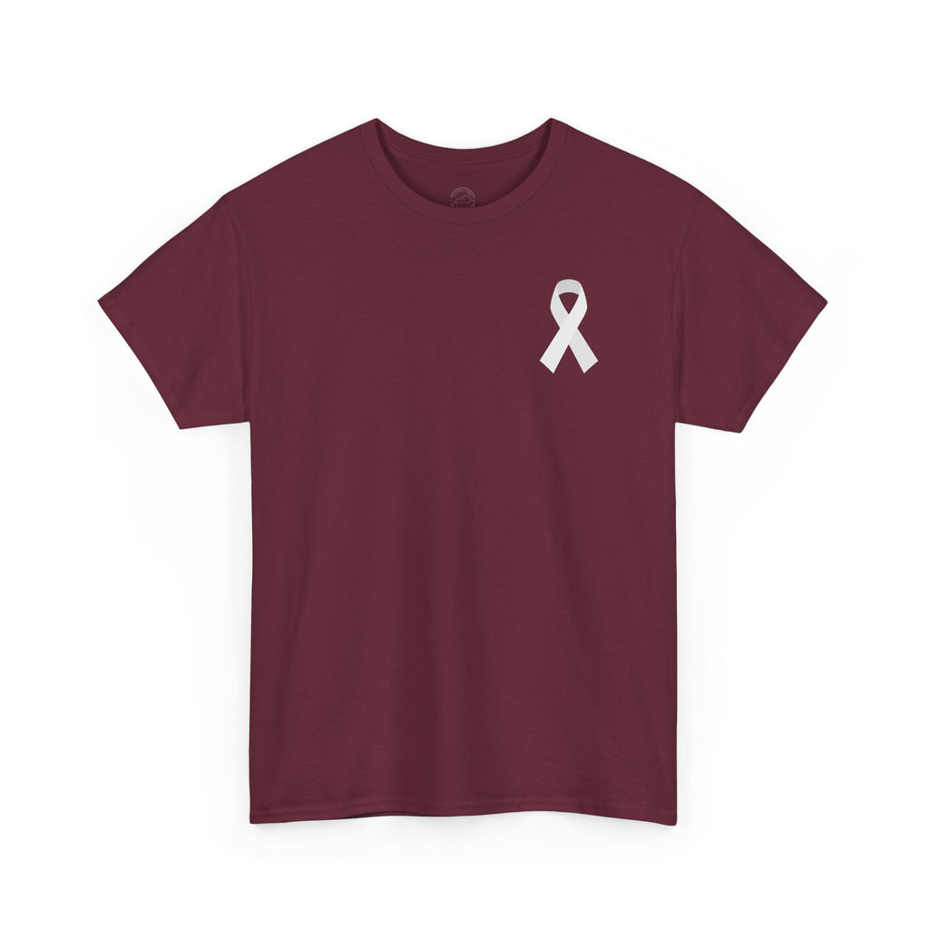 Breathe Hope – White Flower Lung Cancer Awareness T-Shirt