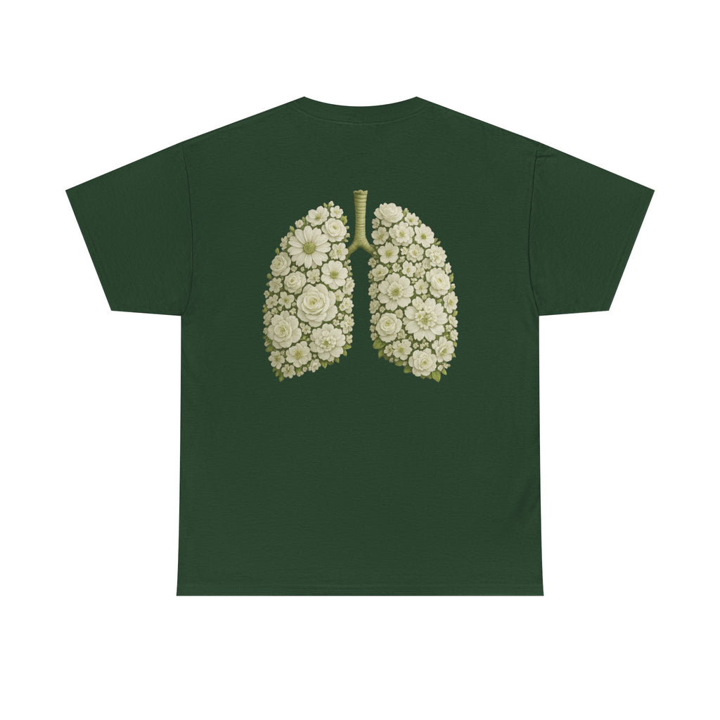 Breathe Hope – White Flower Lung Cancer Awareness T-Shirt