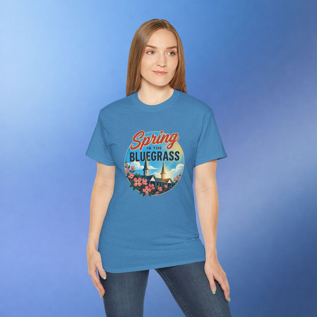 Spring in the Bluegrass T-Shirt – Kentucky Spring Floral Twin Spires Graphic Tee | Bluegrass Spirit Apparel