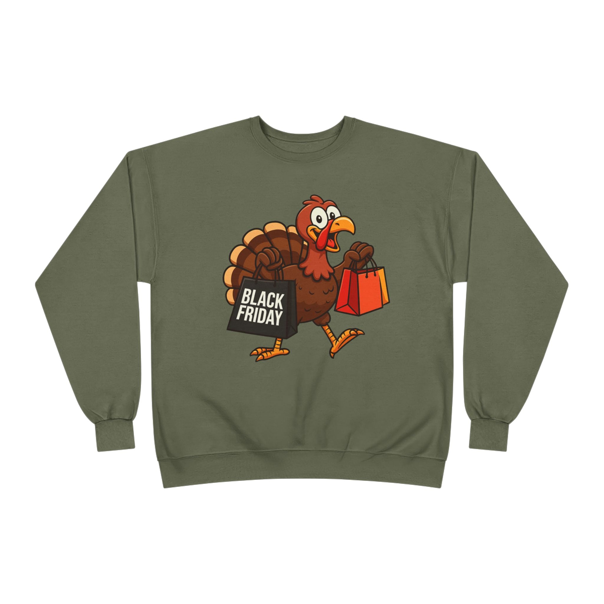 Black Friday Shopping Turkey Sweatshirt – Funny Thanksgiving & Holiday Gift