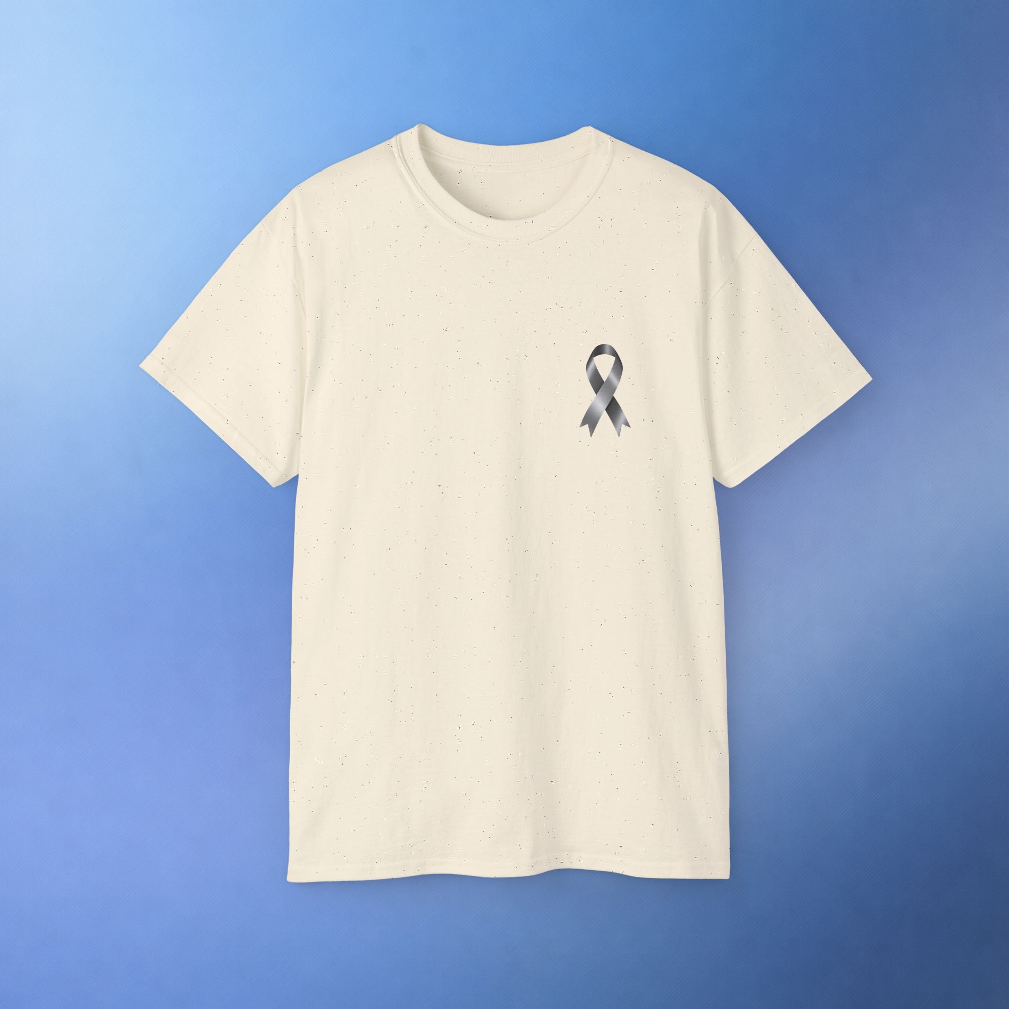 Brain Cancer Awareness Month T-Shirt | Gray Ribbon Floral Brain Design