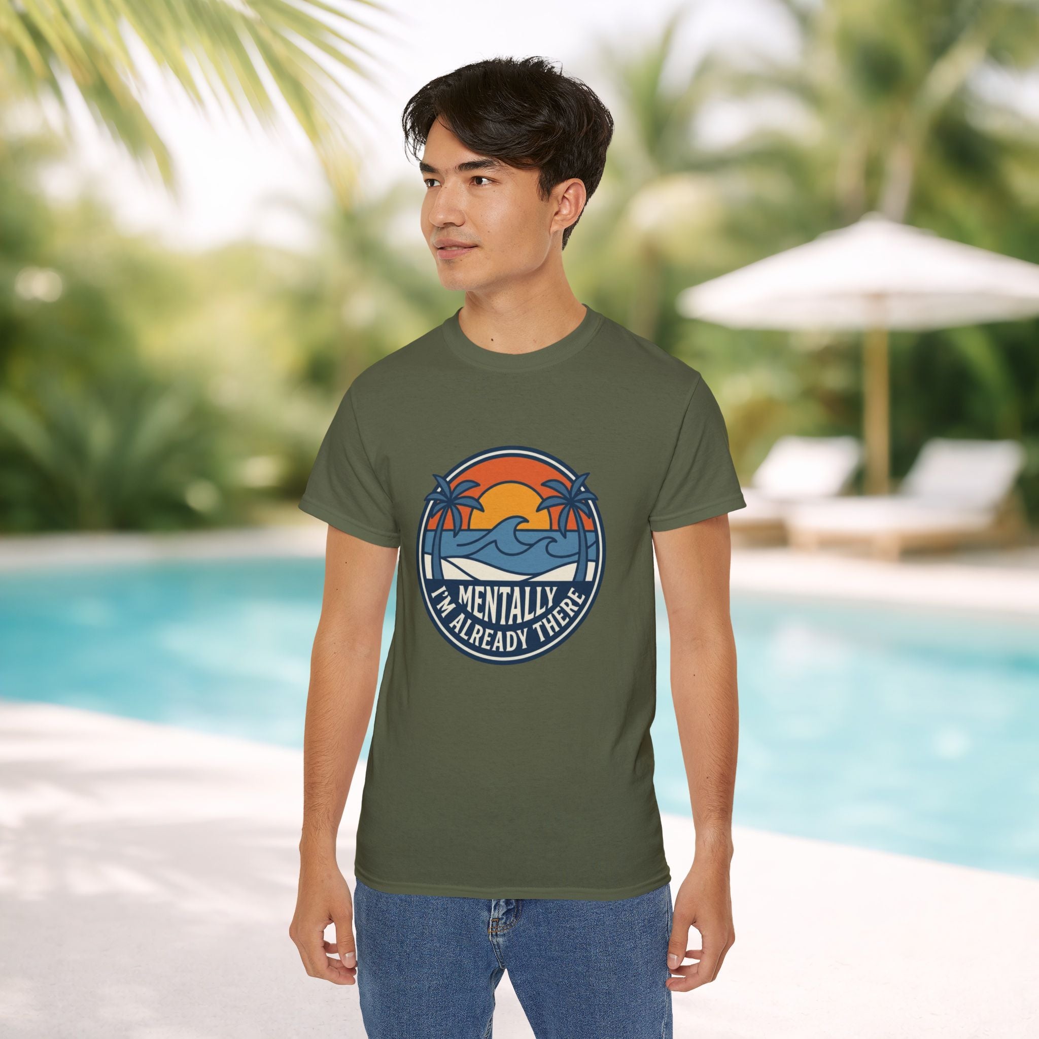 Mentally I’m Already There Summer Beach Sunset T-Shirt
