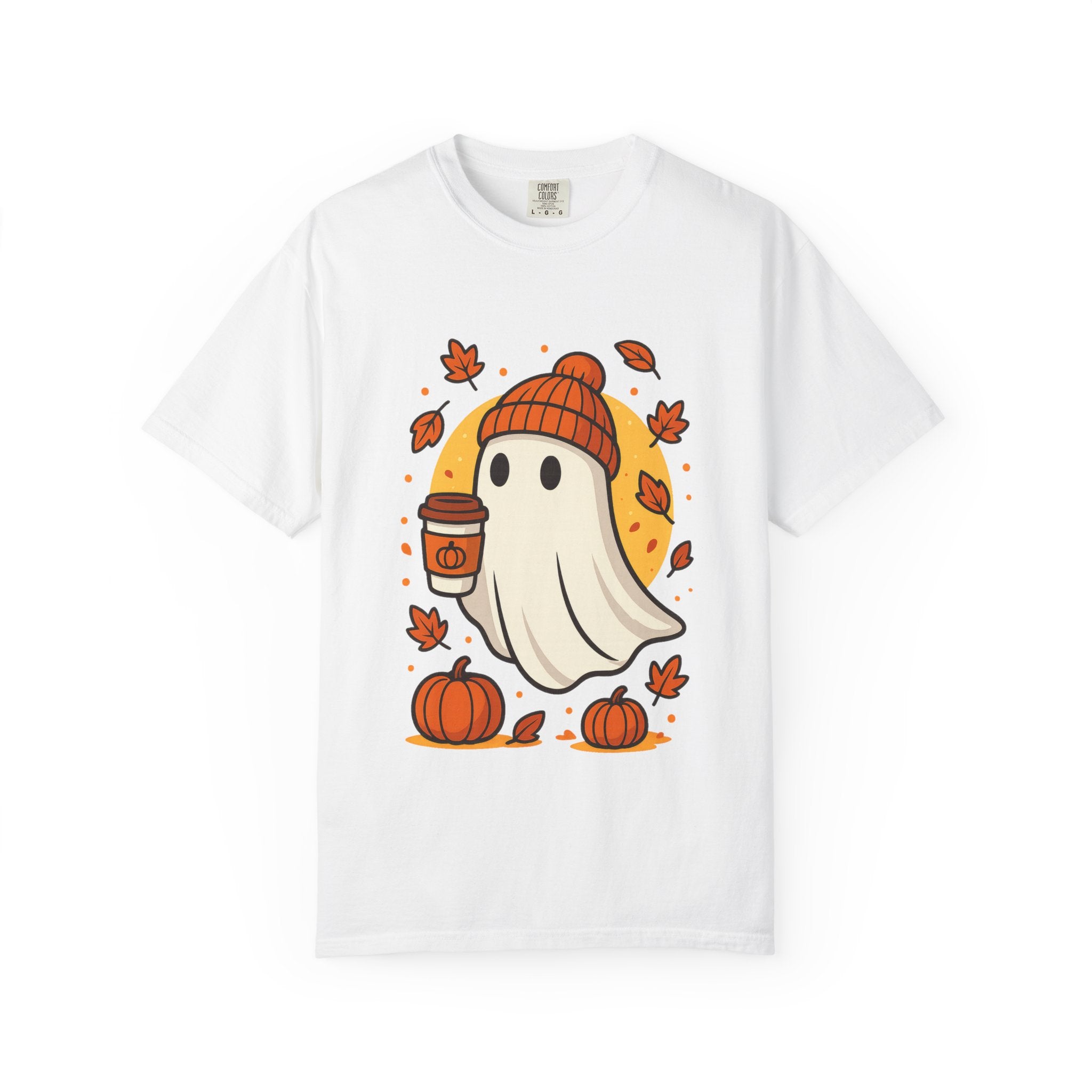 Cozy Ghost Pumpkin Spice Latte Fall T-Shirt