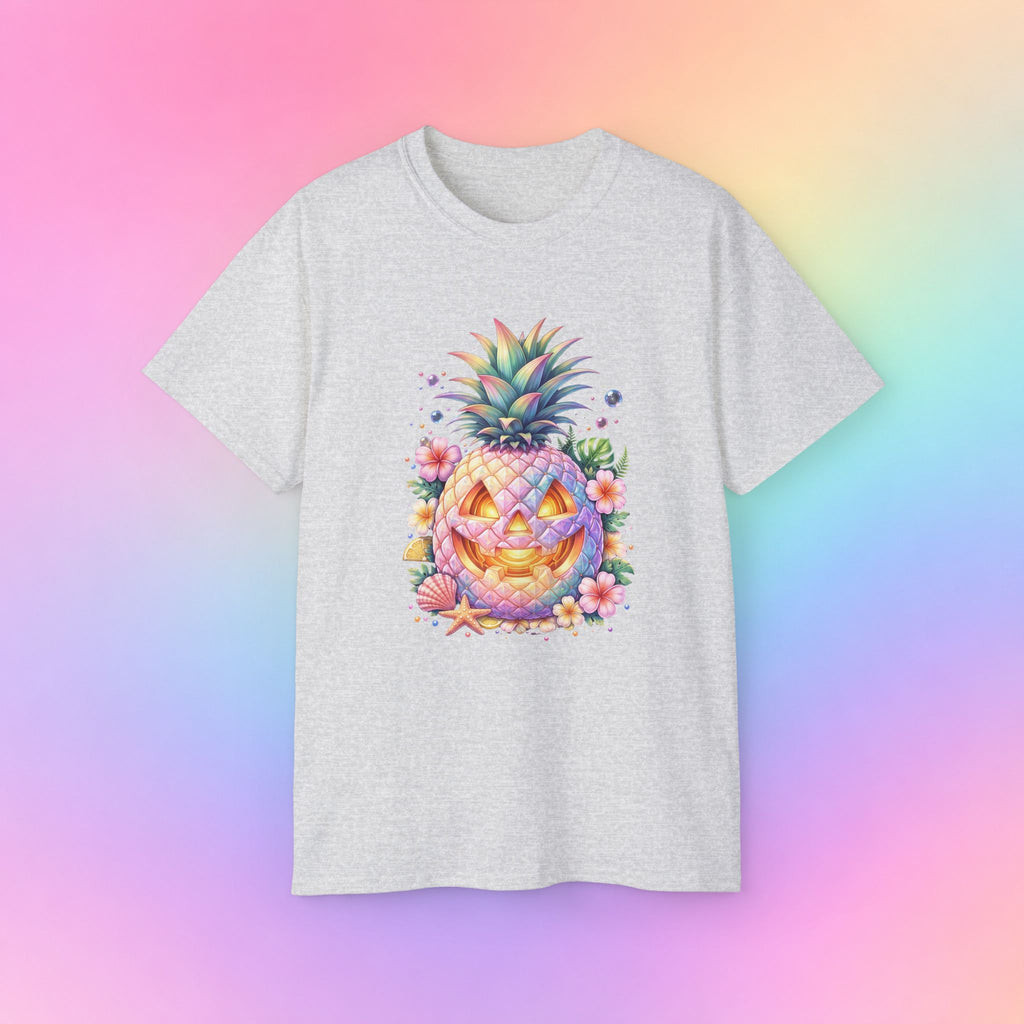 Summerween Pineapple Jack-O’-Lantern T-Shirt | Tropical Halloween Shirt