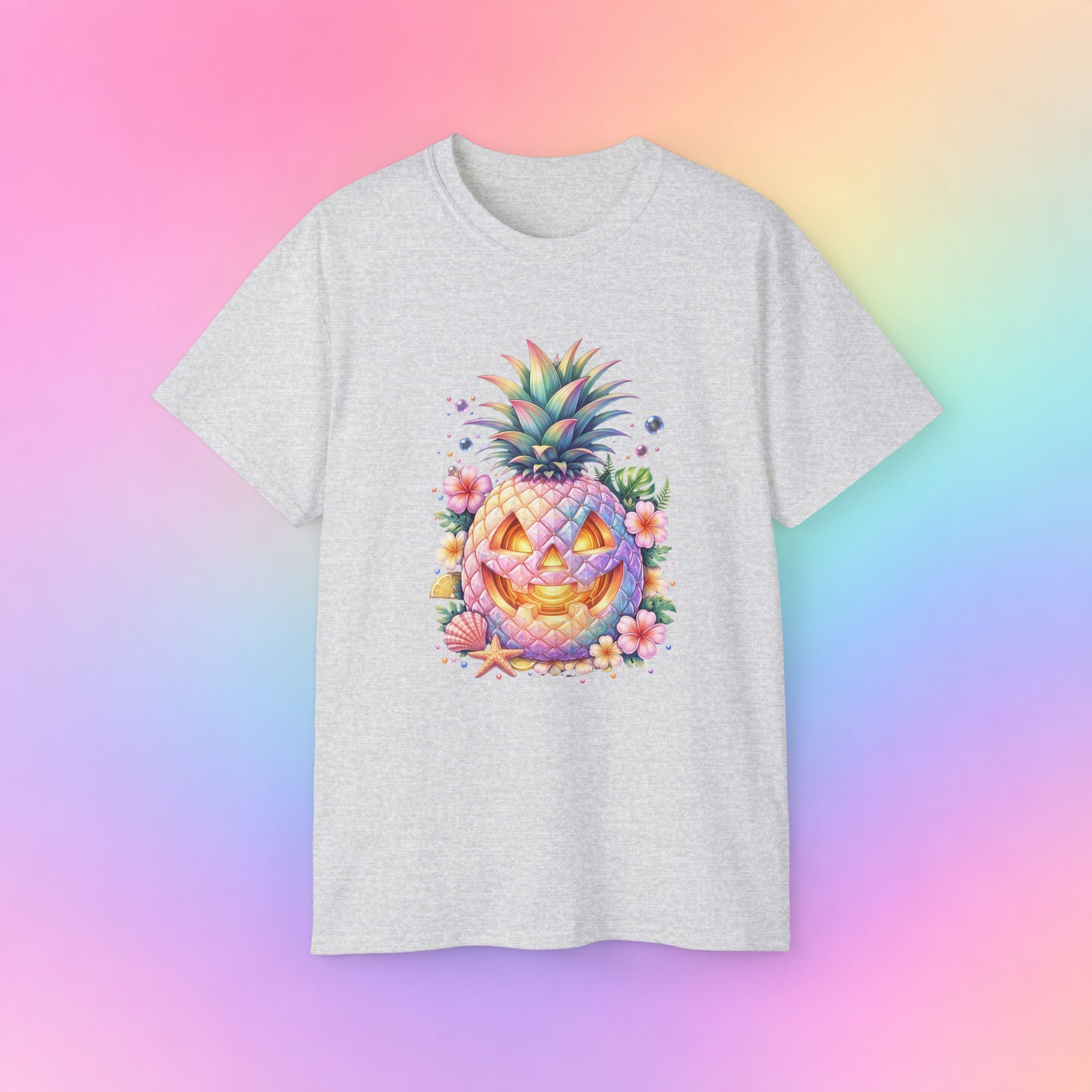 Summerween Pineapple Jack-O’-Lantern T-Shirt | Tropical Halloween Shirt