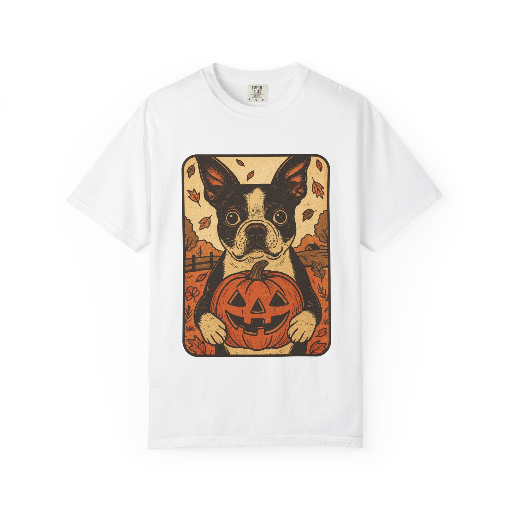 Boston Terrier Pumpkin Pals – Vintage Halloween Tee
