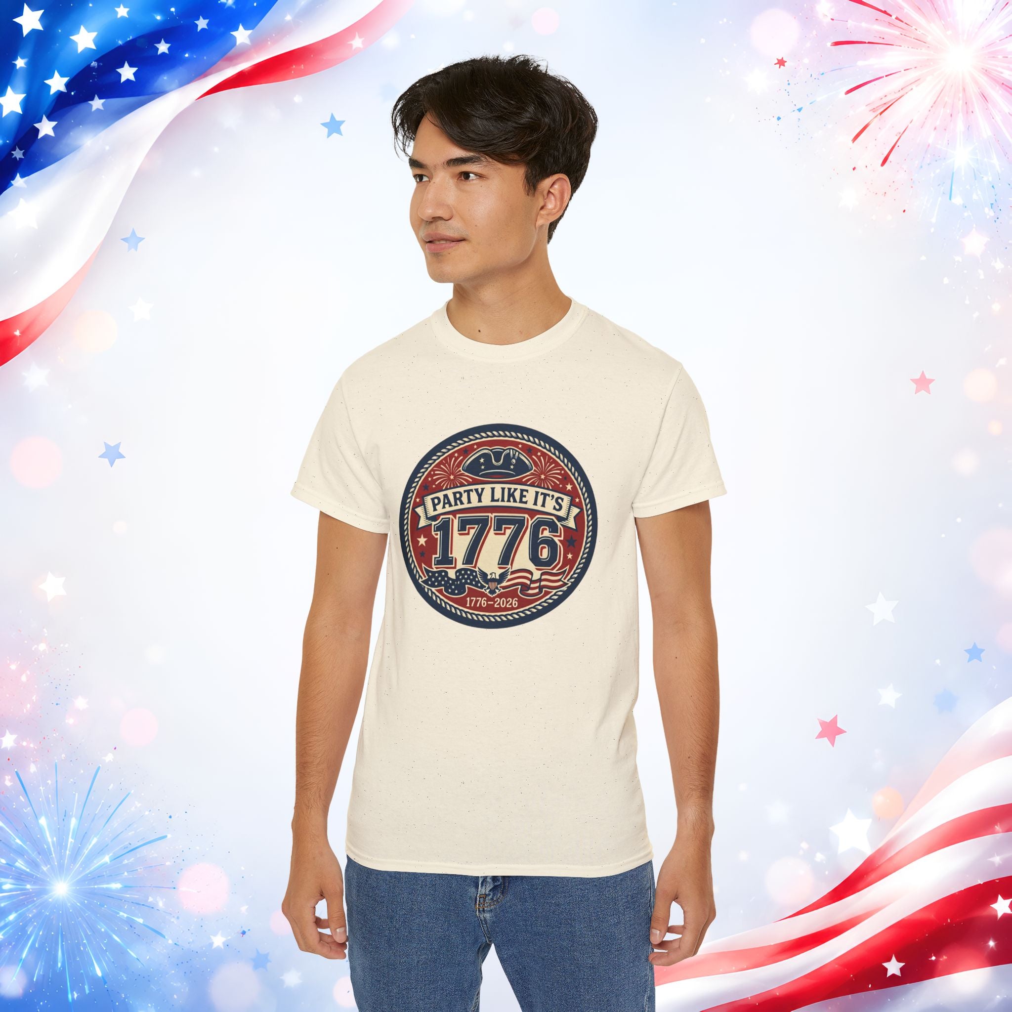 Party Like It’s 1776 T-Shirt | America 250th Birthday 4th of July Patriotic Tee